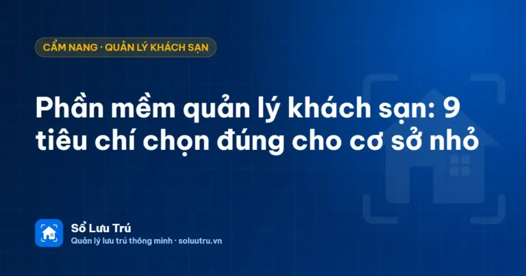 Phần mềm quản lý khách sạn trên điện thoại cho lễ tân