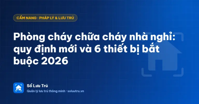 Phòng cháy chữa cháy nhà nghỉ theo quy định mới