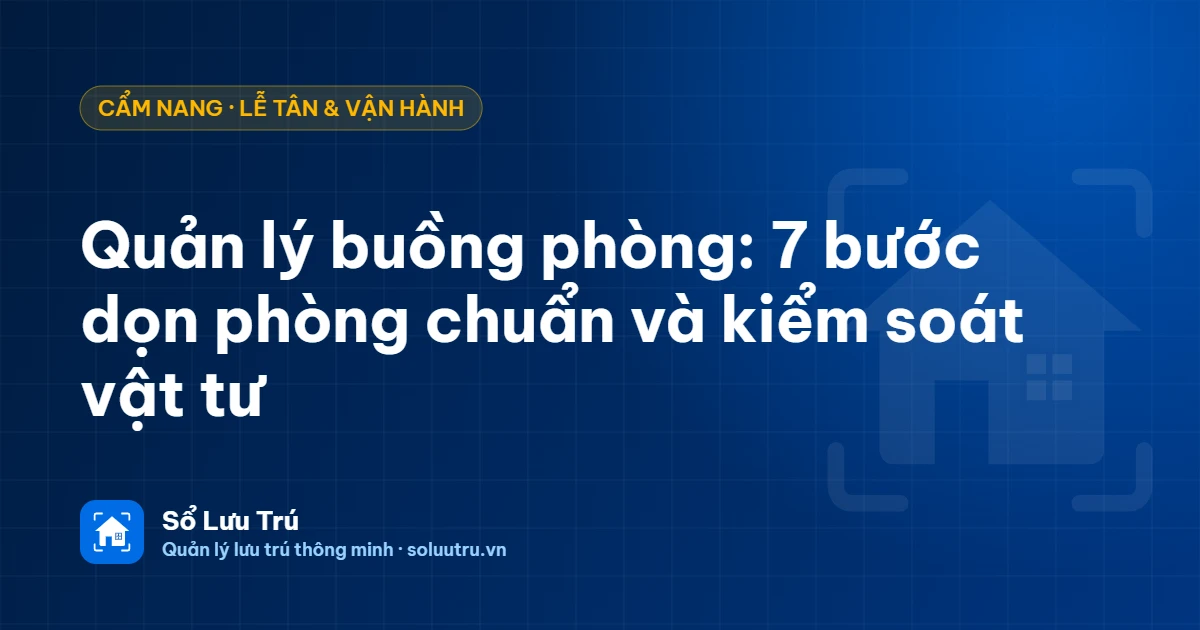 Quản lý buồng phòng khách sạn với trạng thái phòng trên điện thoại